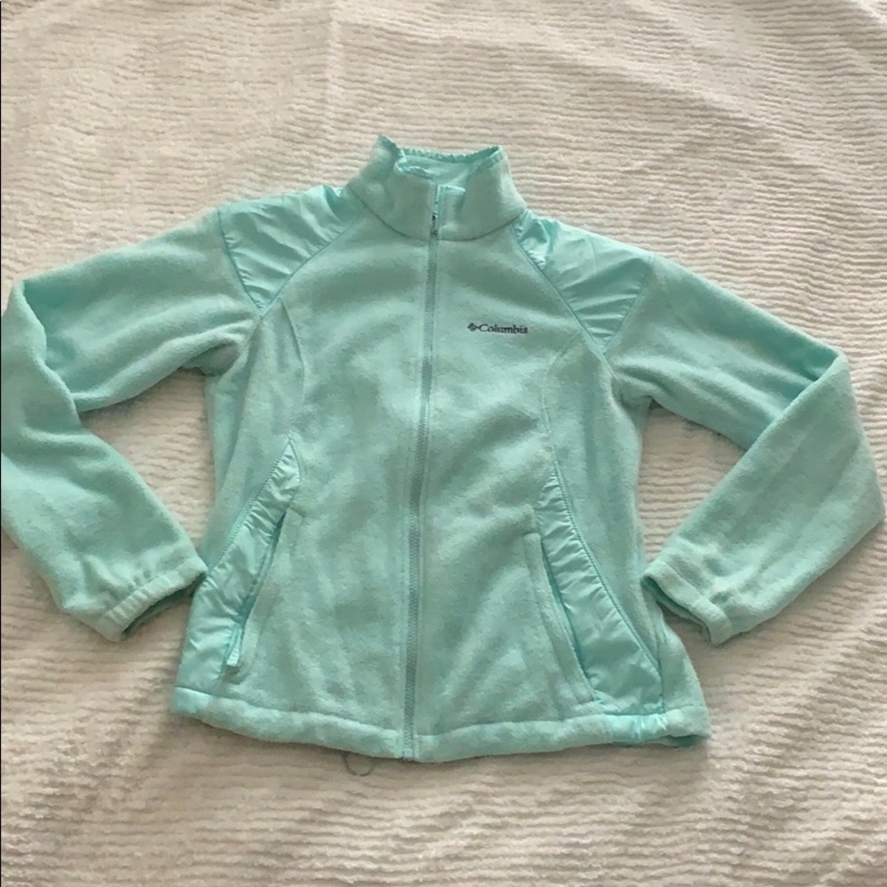 Columbia Light Blue Full Zip Fleece